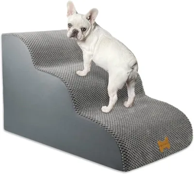 Nepfaivy Escalera para Perros Mediano - Rampa Antideslizante para Perros